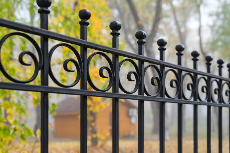Black Iron Fence Installation